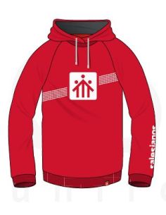 Sudadera Capucha Roja Salesianos Estrecho Talla 04