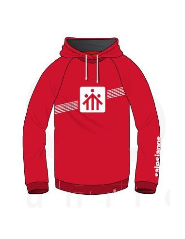 Sudadera Capucha Roja Salesianos Estrecho Talla 04