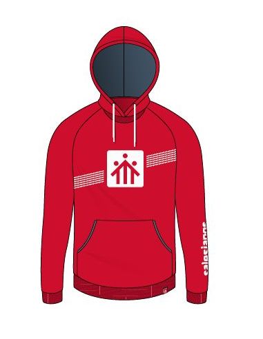 Sudadera Capucha Roja Salesianos Estrecho Talla 06