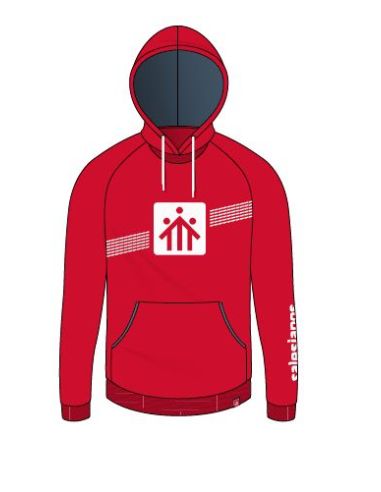 Sudadera Capucha Roja Salesianos Estrecho Talla 08
