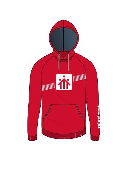 Sudadera Capucha Roja Salesianos Estrecho Talla 08