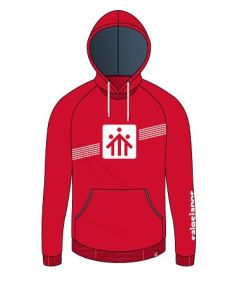 Sudadera Capucha Roja Salesianos Estrecho Talla 10