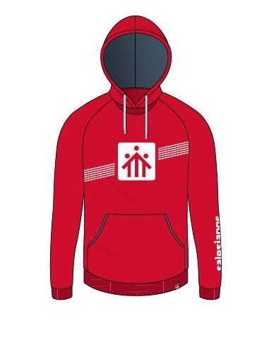 Sudadera Capucha Roja Salesianos Estrecho Talla 10
