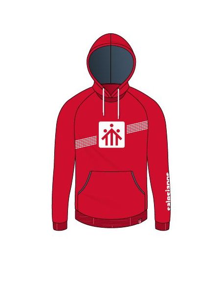 Sudadera Capucha Roja Salesianos Estrecho Talla 10