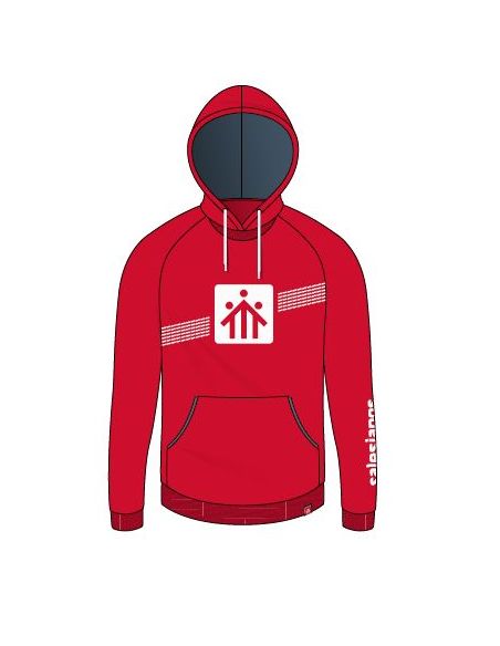 Sudadera Capucha Roja Salesianos Estrecho Talla 12