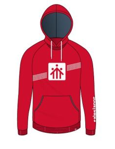 Sudadera Capucha Roja Salesianos Estrecho Talla 14