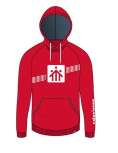 Sudadera Capucha Roja Salesianos Estrecho Talla L