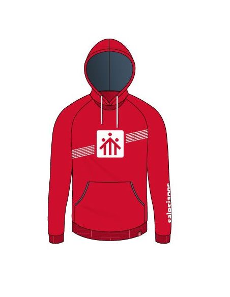 Sudadera Capucha Roja Salesianos Estrecho Talla L
