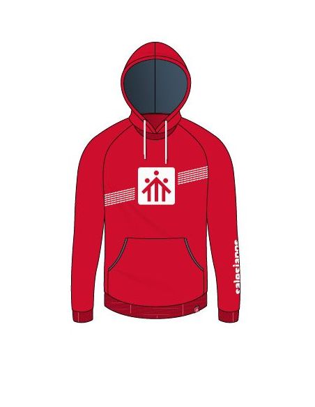 Sudadera Capucha Roja Salesianos Estrecho Talla M