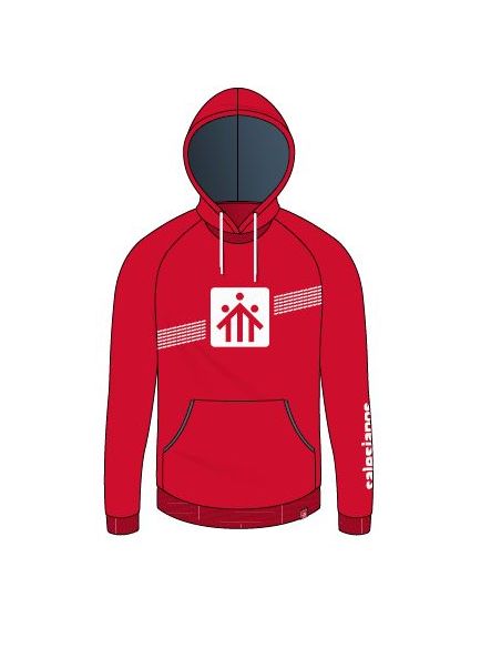 Sudadera Capucha Roja Salesianos Estrecho Talla S