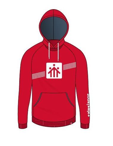 Sudadera Capucha Roja Salesianos Estrecho Talla Xl